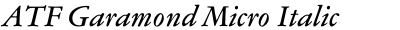 ATF Garamond Micro Italic